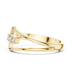 Bague de fiançailles et de mariage classique en or 14Kt 18Kt ou platine, sertie de diamants ronds, monture à griffes, bijou raffiné, cadeau idéal - Product Image 4