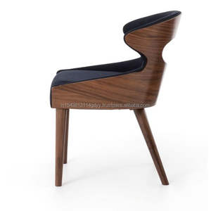 Chaise de salle à manger européenne moderne et rustique en bois massif dossier réglable pour bureau à domicile salon appartement restaurant hôtels - Product Image 5