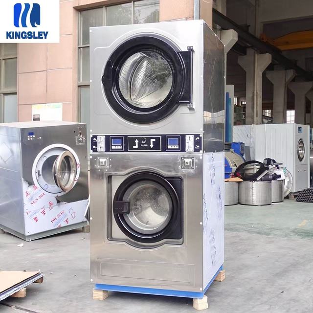 Wholesale Hotel Commercial Self-Service Coin-Operated Washer-Dryer Combo Electric New Condition for Textile Washing-Drying