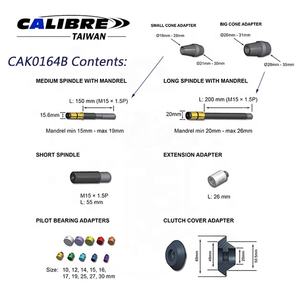 TAIWAN CALIBRE Jeu d'outils d'alignement d'embrayage universel 10 ou 15 pièces pour voitures particulières et camions légers Noir/Or - Product Image 5