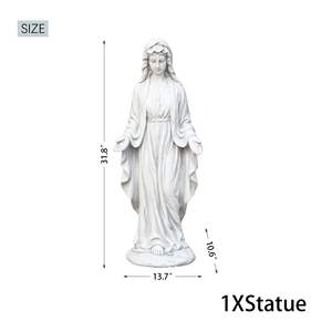 Estatua de la Virgen María de 29.29 Pulgadas de Alto, de Óxido de Magnesio, para Decoración de Jardín y Hogar - Product Image 3