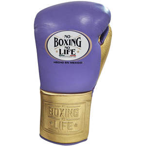 Gants de boxe en cuir OEM personnalisés, gants d'entraînement professionnels, gants de sparring, logo personnalisé, gants de boxe professionnels violet métallisé or - Product Image 1