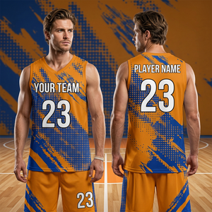 Camiseta de Baloncesto Sublimada Personalizada, Cuello en V, Sin Mangas, Malla Transpirable, Unisex para Adultos, Nombre del Equipo, Número 23, Ropa Deportiva para Todas las Temporadas - Product Image 6