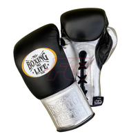 Guantes de Boxeo Personalizados No Boxing No Life, para Entrenamiento y Sparring, con Cierre de Gancho y Cordones, de Cuero Vacuno, Dedos Completos, Absorben la Humedad