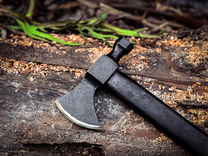 Hand Forged <b>Camping</b> Hatchet Custom Handmade Bushcraft <b>Axe</b> Wooden Handle Compact Outdoor Utility <b>Axe</b> for Wholesale USA Europe - Product Image 5