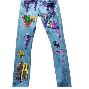 Pantalones Vaqueros Casuales de Moda para Hombre, Estilo Cargo Holgado con Botones, Jeans de Mezclilla para Hombre - Product Image 6