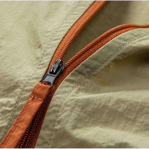 Veste coupe-vent unisexe en toile 2025 personnalisable, légère, respirante, grande taille, avec fermeture éclair, imperméable, élastique, col montant - Product Image 3