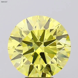 Diamant de laboratoire jaune vif fantaisie taille brillant 5 carats, clarté VS, certifié IGI, diamant non monté pour la fabrication de bijoux - Product Image 1