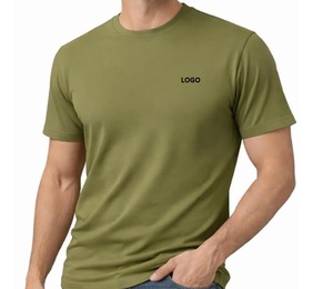 T-shirt en coton bleu royal pour homme, col rond, manches courtes, logo personnalisé, vêtements décontractés - Product Image 3