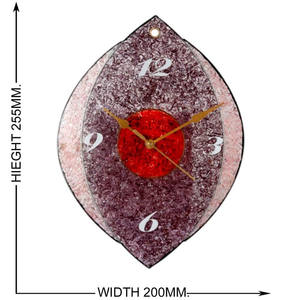 Horloge agate améthyste de qualité supérieure support en métal doré pour la décoration de la maison ou du bureau avec artisanat en pierre semi-précieuse - Product Image 2