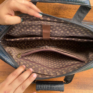 New Customizable Portable Genuine Leather Alligator Pattern Briefcase Laptop <b>Bag</b> Business Shoulder Messenger Office Laptop <b>Bags</b> - Product Image 6