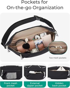 Sac de poitrine sport léger et décontracté à sangle réglable, sac de sport portable avec doublure en polyester, pochette pour téléphone pour la randonnée en plein air - Product Image 2