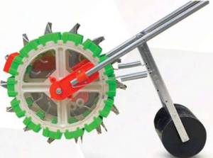 Hand Push Portable Seeder Machine 14 Teeth Manual Sowing <b>Tool</b> for Farm and Garden <b>Precision</b> Manual Seed Planter Machine - Product Image 2