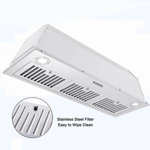 Nouveau Ventilateur d'insertion de cuisine encastré 36 pouces en acier inoxydable 800 CFM à 3 vitesses - Product Image 1