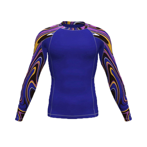 Wholesale Custom Pattern <b>Printed</b> Men Rash Guard Quick Dry UPF50+ Long Sleeve Compression Shirt Spandex <b>Surf</b> Swim ToP - Product Image 3