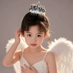 Élastiques à cheveux en forme de couronne de perles pour enfants, attaches pour chignons, accessoires de coiffure pour enfants - Product Image 3