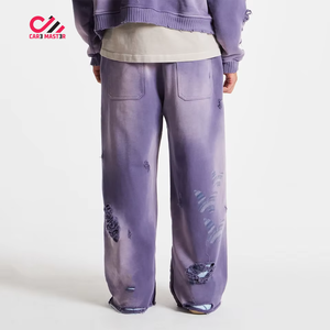 Fabricantes de Conjuntos Deportivos Casuales de Alta Calidad y Gran Peso con MOQ Bajo, Corte Regular, Estilo Oversize para Hombre, Lavado Ácido Desgastado para Invierno - Product Image 6