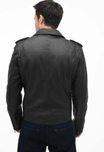 Chaqueta de Motocicleta de Cuero de Alta Calidad, Estilo Casual de Primavera, Cuello Alto, Impermeable, Resistente al Viento, Ecológica y Transpirable para Hombre - Product Image 3