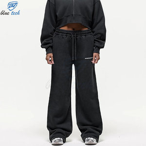 Women Casual Regular Solid Printed Hoodie Trouser Set Cotton Fleece Tracksuit Custom Logo Eco-Friendly Breathable Plus Size - Product Image 5