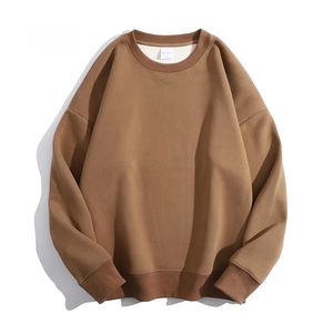 Sudadera de forro polar para hombre, cuello redondo, gruesa, holgada, suave, básica, tipo jersey, personalizada, lisa, con capucha - Product Image 2
