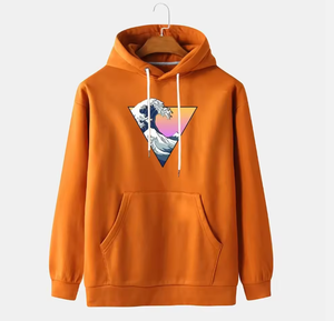 เสื้อฮู้ดดี้ผู้ชายสไตล์สตรีทแวร์ ผลิตจากผ้าฝ้าย 100% รับออกแบบลายพิมพ์ดิจิทัล 3 มิติ ปักลาย พร้อมกระเป๋า  สำหรับฤดูใบไม้ร่วง เป็นมิตรต่อสิ่งแวดล้อม ขายส่ง - Product Image 1