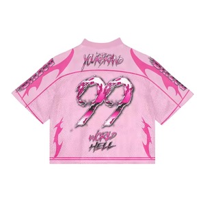 Maillot de football américain vierge en mesh, style hip-hop, pour entraînement sportif, pour adultes et jeunes - Product Image 2