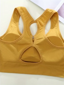 Women's <b>Longline</b> Fitness Tank Top with Removable Cups | Seamless Knit Racerback Sport <b>Bra</b> | Ladies Compression Activewear - Product Image 4