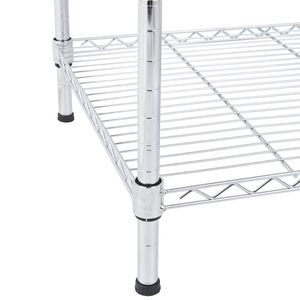 Scaffalatura a 5 Ripiani in Filo Metallico Certificata NSF, Unità di Stoccaggio Resistente con Tubi in Acciaio Rinforzato - Product Image 6