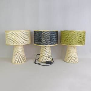 Lampes de table en forme de champignon, lampe en bambou tissée à la main, prix abordable, éclairage d'appoint pour présentation sur table - Product Image 4