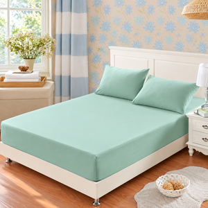 Draps-housses et taies d'oreiller unis, teints, toutes saisons, pour un mobilier de lit moderne - Product Image 1