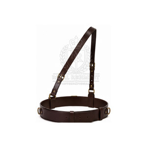 Ceinture Sam Browne en cuir de qualité supérieure avec sangle réglable de style classique et finition de qualité pour tenues formelles - Product Image 3