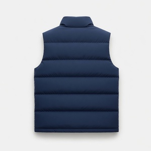 Wholesale Custom OEM Printed Canvas Puffer <b>Jacket</b> Men Customized Winter Half Sleeves Hooded Lightweight Fashion Waterproof - Product Image 4