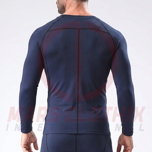 Conjunto de camiseta y pantalones de compresión para gimnasio para hombre, de secado rápido, manga larga. - Product Image 2