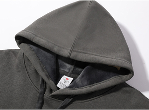 เสื้อฮู้ดดี้โอเวอร์ไซส์ผ้าฝ้ายคุณภาพสูง ยูนิเซ็กส์ ผ้าฟลีซหนานุ่ม ทรงหลวม ไหล่ตก แบบเรียบ ไม่มีลาย สั่งทำได้ เสื้อฮู้ดดี้ผู้ชายคุณภาพสูง - Product Image 6