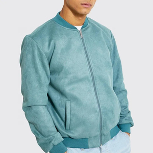 Lightweight Polyester Zip-Up Stand Windproof Waterproof <b>Baseball</b> <b>Bomber</b> <b>Jacket</b> for Men Women Custom Wool Pockets High Street - Product Image 1