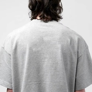 T-shirt col rond coupe classique personnalisé de haute qualité 2026 avec logo personnalisé / Manches courtes en coton uni à séchage rapide et respirant pour homme - Product Image 4