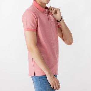 Polo ajusté personnalisé pour homme, respirant, tricoté, à manches courtes, col boutonné, teint en fil, décontracté - Product Image 3