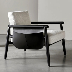Modern Cotton Upholstered Dining Chair with Wood Legs Midcentury Design Style Home Furniture for Home Office & Park Use - Product Image 6