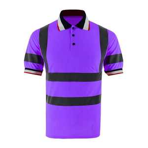 Camiseta de Trabajo Polo Unisex de Alta Visibilidad y Secado Rápido, 100% Poliéster, Camisa de Seguridad para Trabajo en Carretera, Reflectante, con Logotipo Personalizado, Impresión Digital - Product Image 2