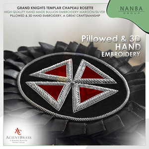 Luxury Grand Knights Templar Handmade Embroidered Badges with Velvet & Felt | Customizable Colors | Wholesale Exporter - Product Image 5
