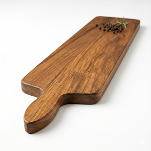 Planche de service en teck de grande taille avec poignée solide, plateau à sushi fin en bois, planche à pain à grain naturel pour cuisine professionnelle - Product Image 6