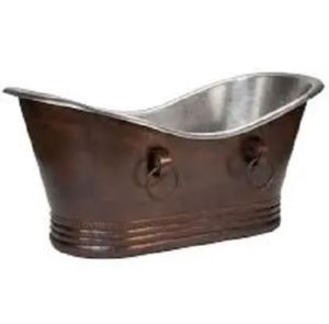 Bañera Ovalada de Cobre Independiente, Bañera Metálica Hecha a Mano, Bañera de Lujo para el Hogar, Hotel y Baño - Product Image 2
