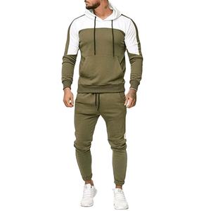 Conjunto de chaqueta y pantalones deportivos de invierno para hombre, chándal informal de talla grande con cremallera, Sudadera con capucha, ropa deportiva de 2 piezas - Product Image 1