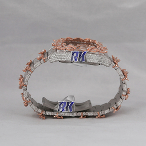 Reloj de Cuarzo Rectangular de Acero Inoxidable de Lujo con Cristales de Moissanita, Esfera de Cristal, Unisex, Correa de 20 mm, Resistente al Agua 3BAR, Cierre Plegable - Product Image 4