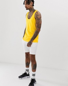 Men's Solid Color <b>Yellow</b> <b>Tank</b> <b>Top</b> O-Neck Casual Knitted Sleeveless Vest - Product Image 4