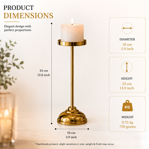 Premium <b>Brass</b> Candle Holder Stand for Home Decor Tall <b>Candlestick</b> Holder Table Centerpiece Wedding Decoration Wholesale Supplier - Product Image 5