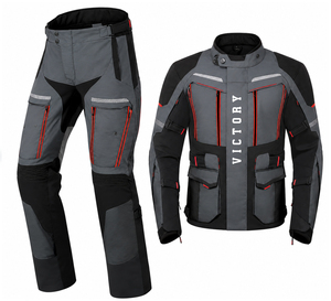 Conjunto de Chaqueta y Pantalón de Motociclismo Textil 2026, Impermeable, para Turismo, Traje de Protección para Motocicleta, Color Gris y Negro - Product Image 3
