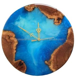 Reloj de pared de océano de resina de Venta caliente arte de resina único con diseño de onda epoxi patrón Animal para la decoración de la playa del hogar y estilo de amor - Product Image 5