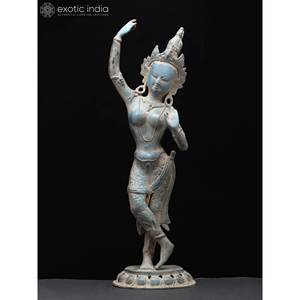 รูปปั้นทองเหลืองพระพุทธรูปทิเบตขนาด20นิ้วที่งดงามของมายาเดวี่ของพระพุทธเจ้าประติมากรรมอันงดงาม - Product Image 1