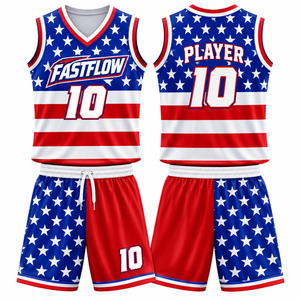 Uniformes de Baloncesto Estampados al Por Mayor, Tallas Grandes, Tamaños y Colores Personalizados Disponibles, Logotipos y Números Personalizados - Product Image 4